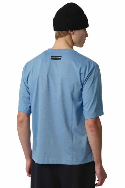 MARINE SERRE Moon Logo Jersey T-shirt Blue Bonnet - 3