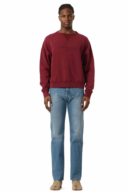MAISON MARGIELA Reverse Logo Sweatshirt Burgundy  - 2