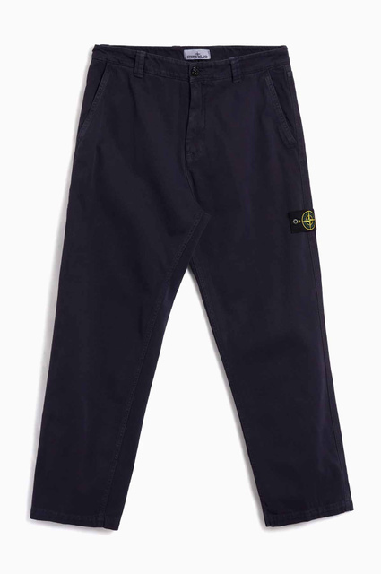 STONE ISLAND 3100008 Organic Panama Cotton 'Old' Effect Navy Blue - 1