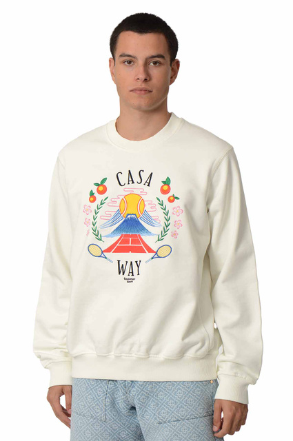 CASABLANCA Casa Way Mountain Sweatshirt White - 1