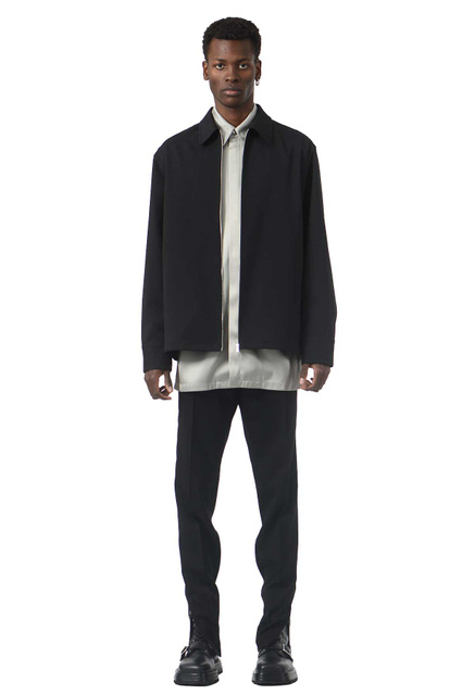 JIL SANDER Virgin Wool Zip Trousers Black - 5