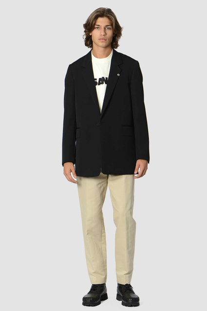 JIL SANDER Single Breasted Blazer Jacket Black - 4