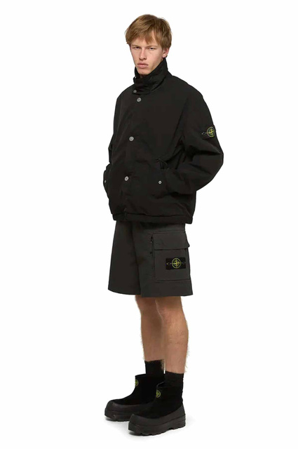 STONE ISLAND L100l08 Stretch Cotton Tela 'Paracadute' Shorts Lead Grey - 2