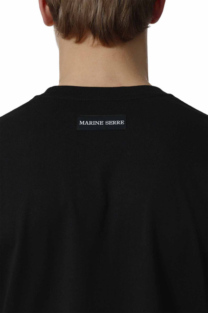 MARINE SERRE Moon Logo Jersey Long Sleeve T-shirt Black - 4