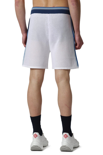 CASABLANCA Mesh Striped Shorts Blue/White  - 4