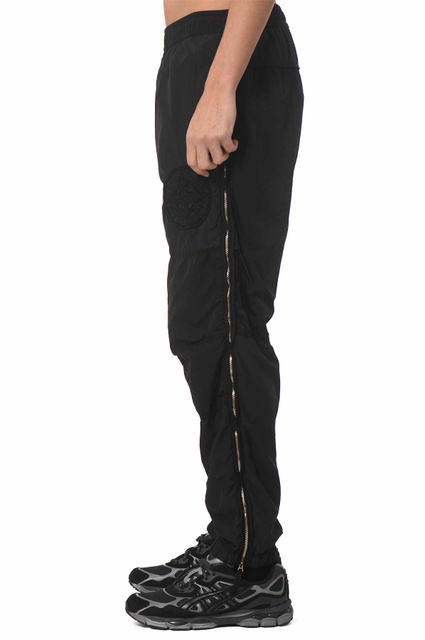 STONE ISLAND 308M4 Brushed Nylon Trousers Black - 3