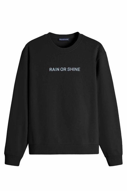 Sweatshirt WRONG WEATHER Rain Or Shine Preto/Azul - 1