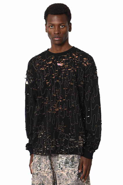 DIESEL T-Boxt-Ls-Devor Tulle LS T-shirt - 1
