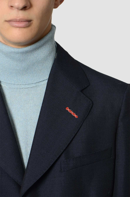 MAISON MARGIELA 3-Button Blazer Jacket Navy Blue - 5