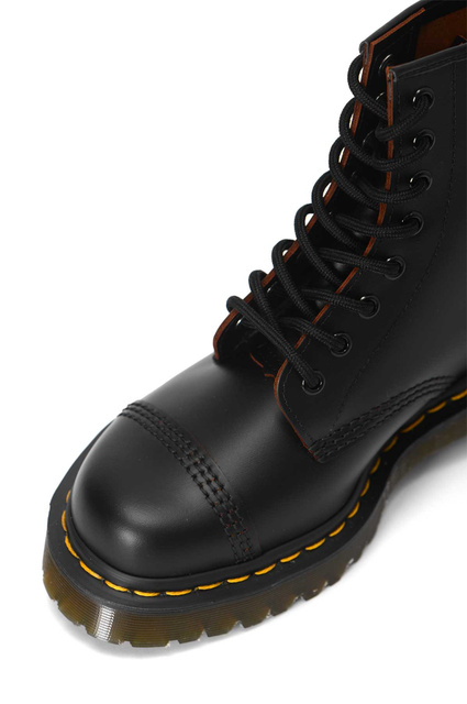 DR. MARTENS 1460 Bex Toe Cap Lace Up Boots Black Quilon - 3