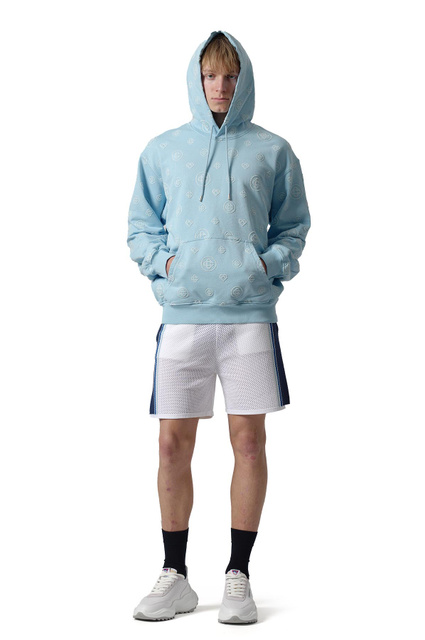 CASABLANCA Monogram Hoodie Cerulean Blue - 2