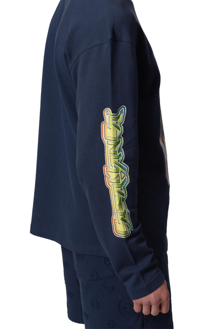 CASABLANCA Essential Experience LS T-shirt Navy - 4