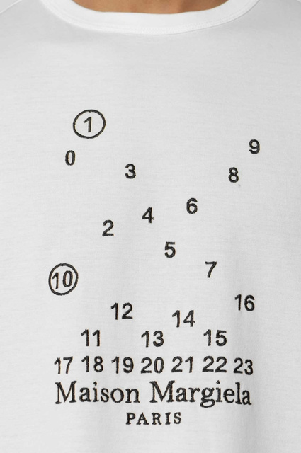 MAISON MARGIELA Numbers Logo T-shirt White - 4