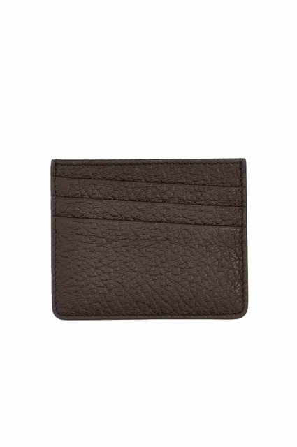MAISON MARGIELA Grained Leather Card Holder Brown - 2