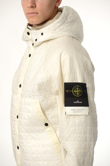 STONE ISLAND 4100023 QUILTED-TC Jacket Ivory - 6