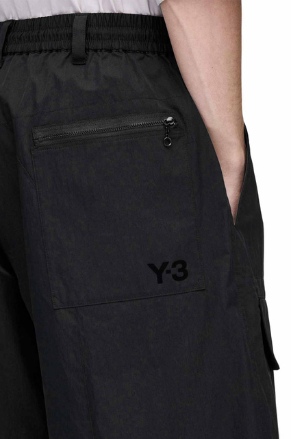Y-3 Calções de perna larga Preto - 4