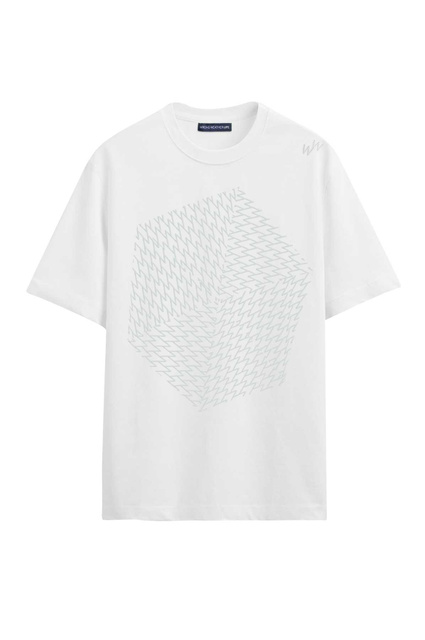 WRONG WEATHER Capsule Collection WW Cube T-shirt White - 1
