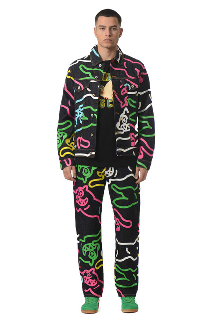 ICECREAM Jumbo Running Dog Multicolor Denim Jacket - 2