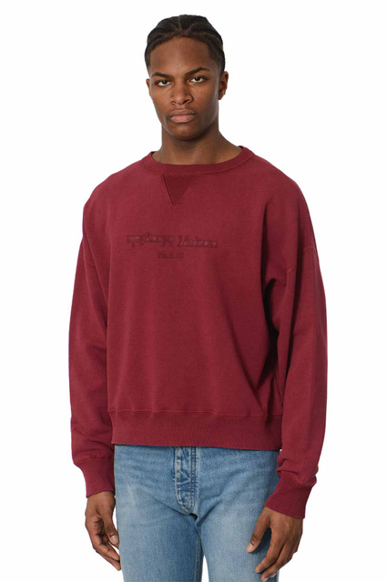 MAISON MARGIELA Reverse Logo Sweatshirt Burgundy  - 1