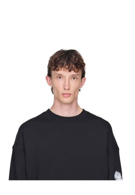 Camisola de malha gráfica Y-3 Preto - 6