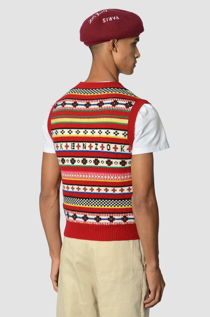 KENZO Fair Isle Jacquard Sweater Vest - 2