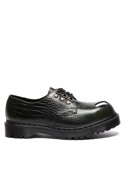 DR. MARTENS 1461 Steel Toe 3-Eye Shoes Green - 1