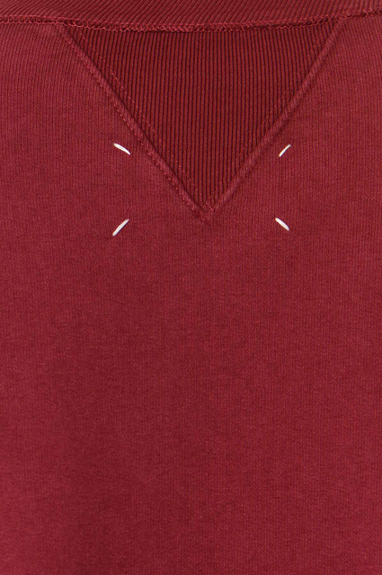 MAISON MARGIELA Reverse Logo Sweatshirt Burgundy  - 3