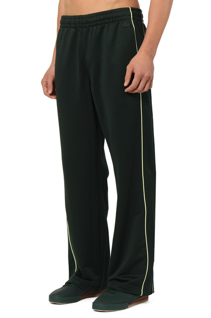 LACOSTE Loose Fit Satin Sweatpants Green - 1