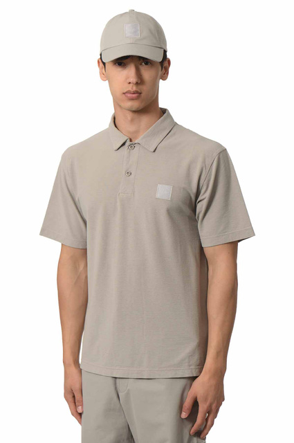 STONE ISLAND Ghost 2200001 Camisola pólo em malha de algodão crepe Cinzento poeirento - 1