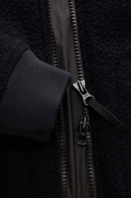 STONE ISLAND 4100111 Panno Ratinato Bomber Jacket Black - 4