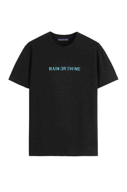 WRONG WEATHER Rain Or Shine T-shirt Black/Turquoise - 1