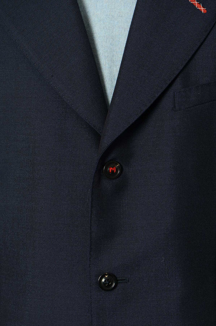 MAISON MARGIELA 3-Button Blazer Jacket Navy Blue - 6