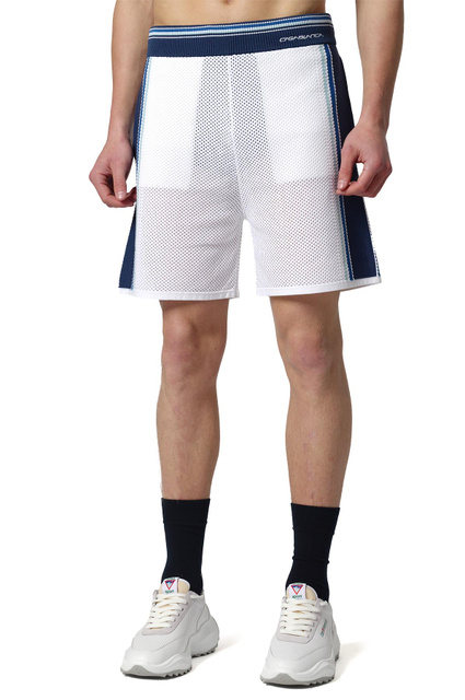 CASABLANCA Mesh Striped Shorts Blue/White  - 1