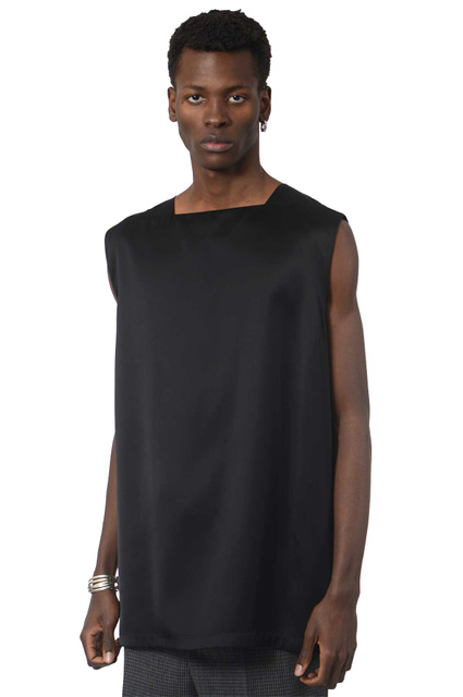JIL SANDER Silk Tank Top Black - 1