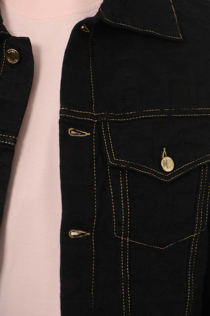 CASABLANCA Monogram Jacquard Denim Jacket Black - 4