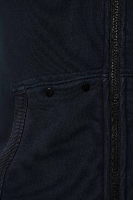 STONE ISLAND 65241 Organic Cotton Diagonal Fleece 'OLD' Effect Jacket Navy Blue - 5