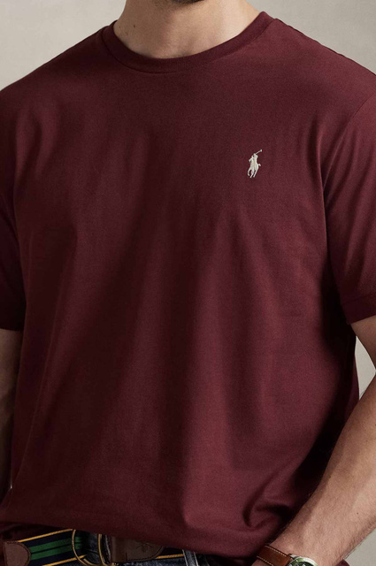 POLO RALPH LAUREN Classic Fit Heavyweight Jersey T-Shirt Wine Red - 2