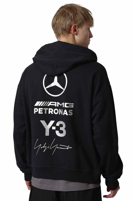 Y-3 x Mercedes AMG Petronas Fórmula 1 Hoodie com fecho de correr Preto - 1