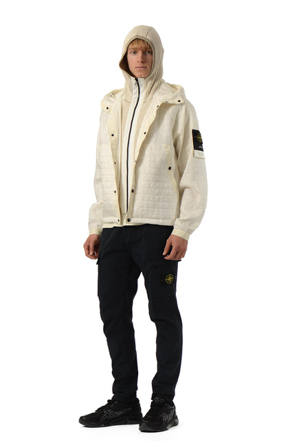 STONE ISLAND 4100023 QUILTED-TC Jacket Ivory - 2