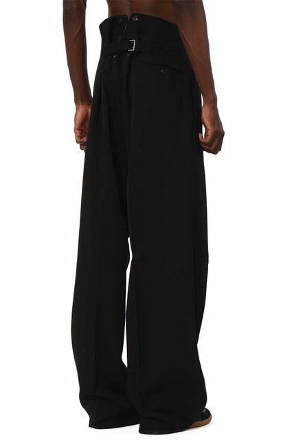 MAISON MARGIELA Calças de lã Barathea Preto - 4