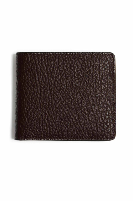 Maison Margiela Embossed Grain Bi-Fold Wallet Walnut - 2