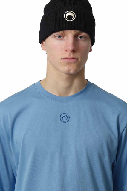 MARINE SERRE Moon Logo Jersey T-shirt Blue Bonnet - 4