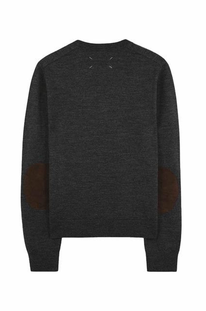 MAISON MARGIELA Elbow Patch Wool Sweater Brown - 6