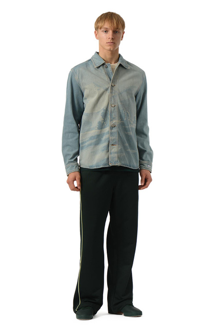 LACOSTE Denim Overshirt with Landscape Pattern - 2