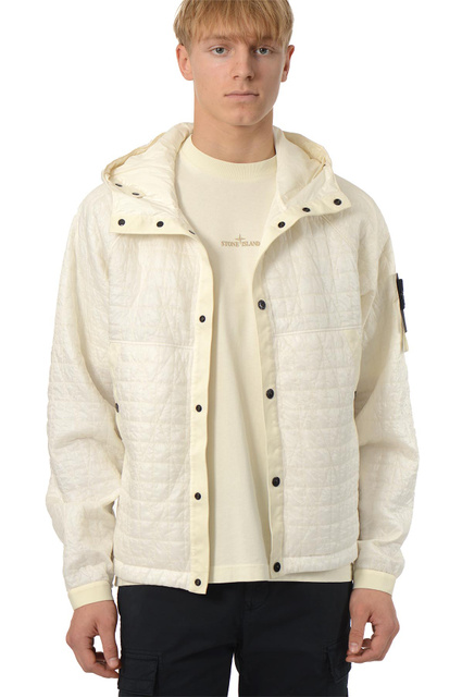 STONE ISLAND 4100023 QUILTED-TC Jacket Ivory - 4