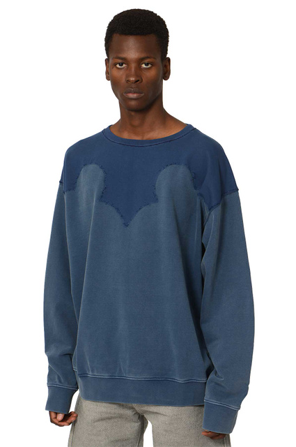 MAISON MARGIELA Western Yoke Sweatshirt Indigo Blue - 1