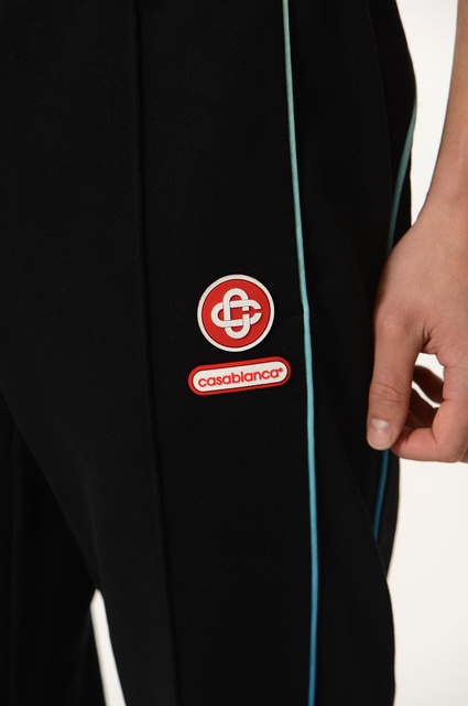 CASABLANCA Gradient Pipping Track Trousers Black  - 5