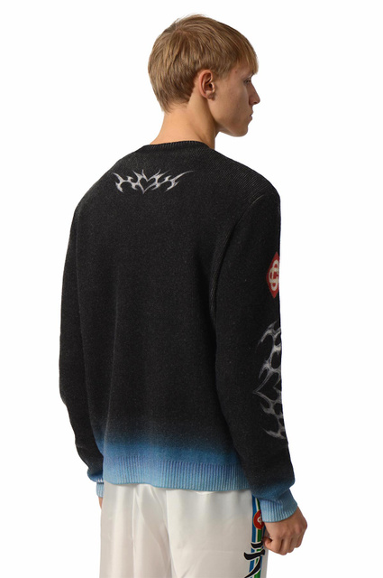 CASABLANCA Blades Cashmere Blend Jumper Black - 3