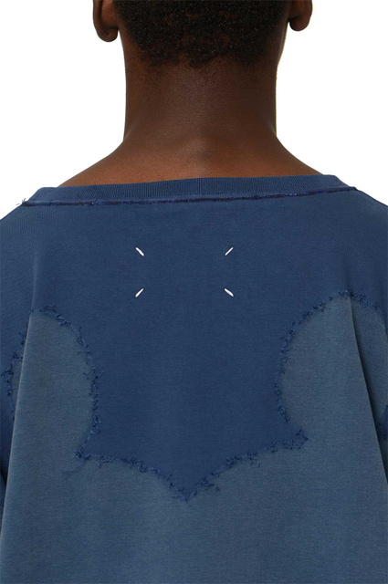 MAISON MARGIELA Western Yoke Sweatshirt Indigo Blue - 4