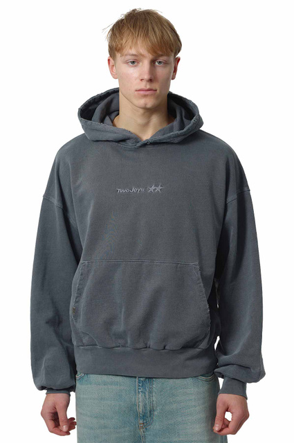 TWOJEYS Pigment Dyed Blue Icon Hoodie - 1